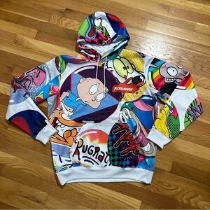 Members Only Collab Nickelodeon Pullover Hoodie Men’s size Medium Ren & Stimpy